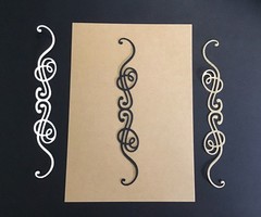 BORDERS Die Cut Embellishments Flourish Borders 5-1/2” x 1” Choose Color 6 pcs