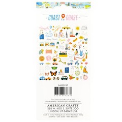 American Crafts COAST TO COAST ICONS (76pc) EPHEMERA DIE CUTS scrapbooking
