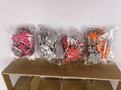 Kingston Crafts Chipboard Embellishments Floral Flowers Leaves Sparkle