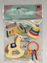 RARE Jolee’s Boutique BABY TOYS Rocking Horse Xylophone Keys Scrapbook Stickers