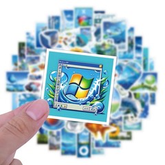 55PCS Frutiger Aero Stickers Y2K Deals,Frutiger Eco Vinyl Decals, Aero55