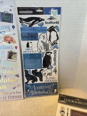 Lot Of 8 Travel Stickers And Embellishments Various Brands