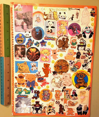 CRITTER SITTERS 1 VINTAGE LARGE STUCK STICKERS DOUBLE PAGE 80s 90s RARE BRANDS