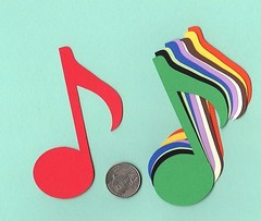 Music Note Die Cuts – Choose Single or Double Music Notes – Any Color