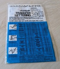 Chartpak Transfer Lettering Old English Gothic Style Sheet NOS Vintage 1980s