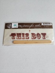 Rub-Ons Transfers – Family Friends THIS BOY Boy Phrase – RETIRED # 27