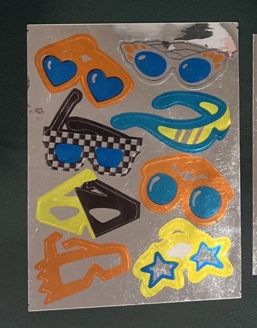 Vintage 80s Stickers Mylar Foil Hallmark CTP Rare
