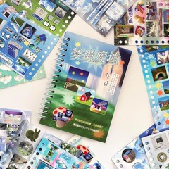 600+Dreamcore Japanese Sticker Book-30 Sheets Nature Sceneery Scrapbook Stick…