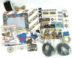Scrapbooking Texas Paper Leather Cord Stickers Stamps Tags Brads All New