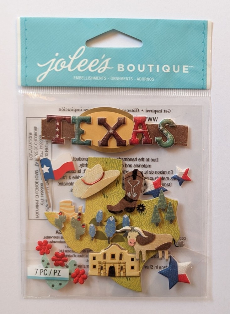 Jolee’s Texas United States Travel Vacation Scrapbooking Stickers
