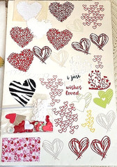 Huge Lot Paper Punch & Die Cuts HEARTS, PHRASES, SQUARES Cardmaking Scrapbooking