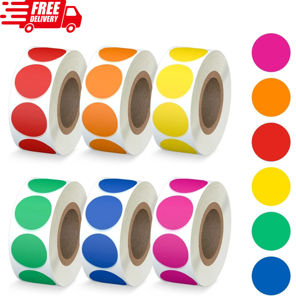 3000Pcs Round Dot Stickers Garage Sale Price Stickers Sheets for Office Student