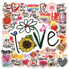 Love Stickers You Are Loved Hearts Skateboard Vinyl Decal Sticker Bomb 100pc New
