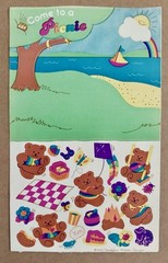 Vintage Sandylion Maxi Activity Stickers – Tree, Bear, Van, Picnic