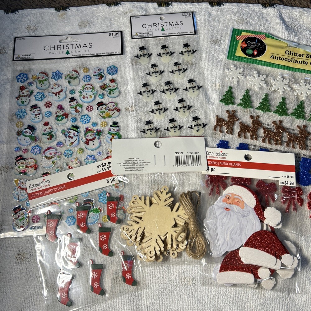 Recollections Paper Crafts Christmas Scrapbook Sticker Garland Lot of 6 Glitter