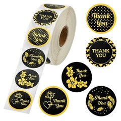 500 Pcs Black Gold Thank You Stickers Small Business Packaging Boutique Labels