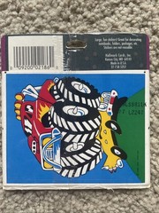Vintage SEALED 6 Sheets 1991 Hallmark LARGE Stickers Yellow Red MONSTER TRUCKS