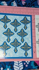Vintage Religious Stickers Crosses Amscan Lot Of 2 Sheets