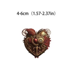 10pcs Steampunk Cat & Heart Stickers- Scrapbook, Journal, Diy Crafts & Cards