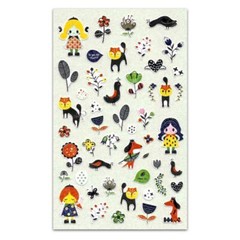 CUTE MIDORI STICKERS Sheet Girls Cat Dog Bird Food Paper Craft Scrapbook Sticker