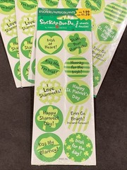 Vtg AGC St. Patrick’s Day Stickers Kiss Irish Shamrocks 6 Packs 12 Sheets