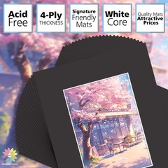Mat Board 8×10 for 5×7 Photos – Acid Free, 4-ply, 4.5″ X 6.5″ Opening – Framing