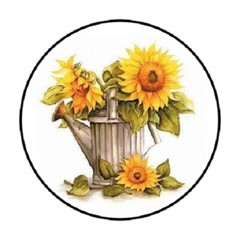 48 RUSTIC SUNFLOWERS. ENVELOPE SEALS LABELS STICKERS 1.2″ ROUND