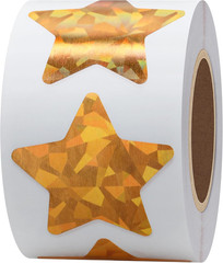 Gold Star Stickers for Kids Reward Metallic Foil Star Labels 1.5 Inch 500 Total