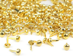 500 PCS Paper Fasteners, Brass Plated Scrapbooking Brads round Metal Brads with