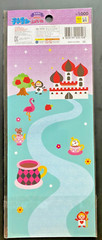 Alice in Wonderland Puffy Stickers Korean with Template
