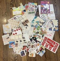 Vintage Lot of 1980s – 1990s Stickers Variety 26 Full Sheets +Many Partials