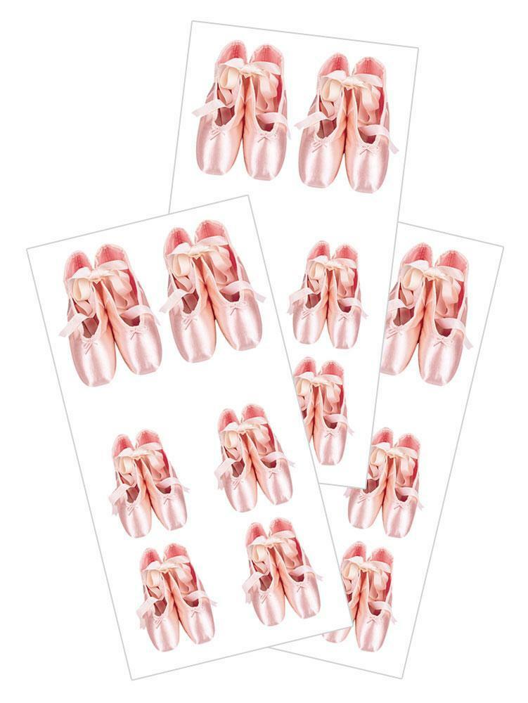Pink Ballet Slippers Dance Pointe Shoes Planner Stickers Papercraft DIY Crafts