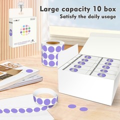 3/4 Inch Roll Color Coding Labels,10000 per 10 Rolls Round Permanent Adhesive…
