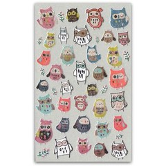 CUTE OWL STICKERS Sheet Bird Animal Korean Paper Kid Craft Scrapbook Sticker NEW
