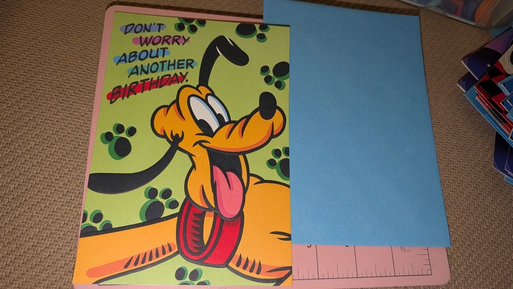 Hallmark Pluto Greeting Card Birthday Smooch w/Envelope Mickey Unlimited