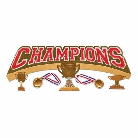 CHAMPIONS Trophy Ribbon Winners First place Number One Jolee’s Title Sticker