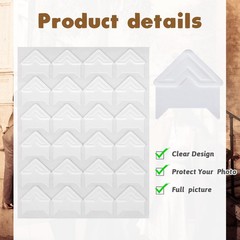 240 Pcs Photo Corners Self Adhesive Picture Corners for Scrapbooking, White P…