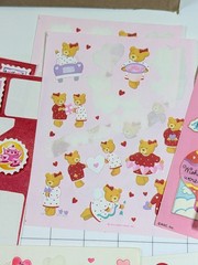 Mixed Lot Partial Sheets – Vintage Stickers Hearts Valentines 1980s