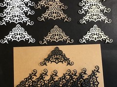 Page Corners Photo Corners Fancy Opulent Swirls Corner Die Cuts 8 pcs 1-7/8”