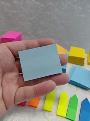 Craft lot set POST IT NOTES Rainbow Pink Green Purple marker tabs memo