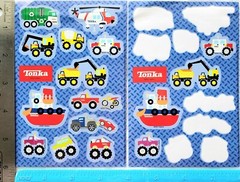 Vintage 2007 Hasbro Tonka Cars Vehicles Stickers Lot Of 2 Sheets 6″ x 4″