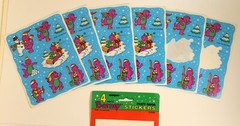 Vintage 1993 The Lyons Group Wintertime Barney Stickers Open Some Used 45 Total