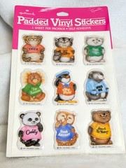New Sealed 1981 Hallmark Puffy Padded Vinyl Shirt Tales Animal Stickers