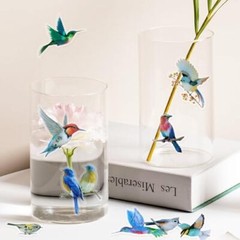40Pcs Bird Stickers, Transparent Colorful Bird Stickers, PET Vintage Bird-40p
