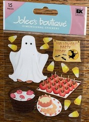RARE JOLEES School PARTY HALLOWEEN Costume GHOST Candy Apples SCRAPBOOK STICKERS