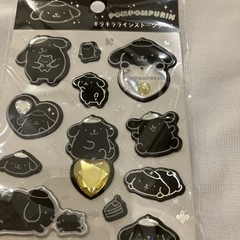 Brand New Sanrio Monotone Stone Pompompurin Sticker Sheet