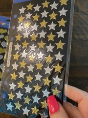 Lot of 2 Pkgs Stickopotamus Binder Stickers Gold & Silver Hearts & Stars NIP