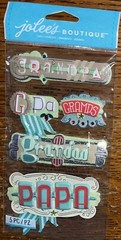 RARE Jolees Grandpa Words Gramps Grandad Papa Grampy Family Pa Scrapbook Sticker