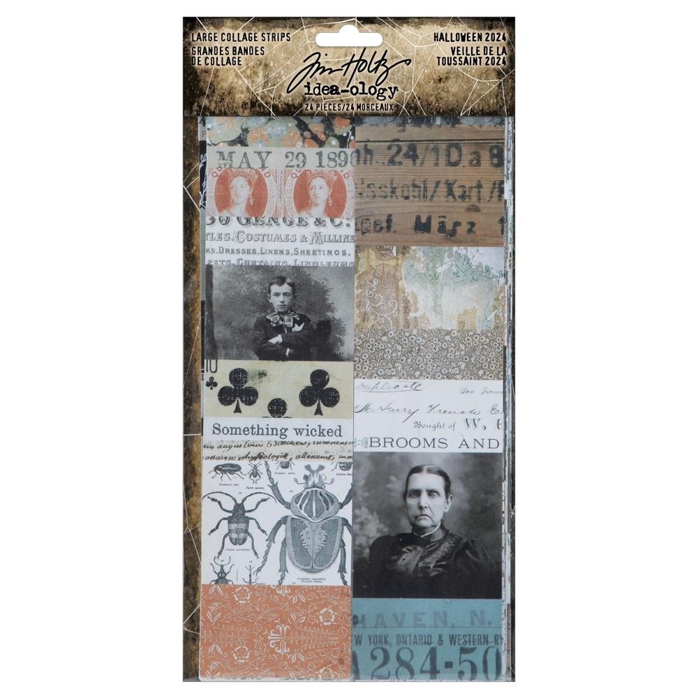 Tim Holtz ~ LARGE COLLAGE STRIPS ~ Halloween ~ Idea-ology