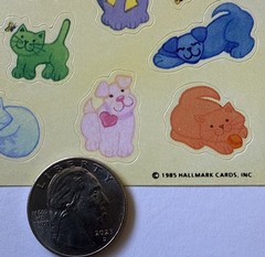 LITTLE CATS & DOGS Stickers(28pc) Hallmark…Kitten…Puppy…Animal…Card Making…